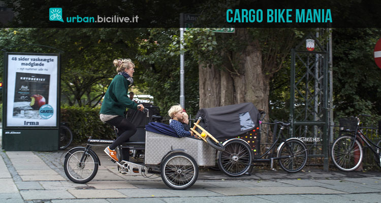 Le cargo bike spopolano tra le famiglie di Copenaghen