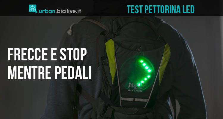 Test luci per bici a led Bike4Light Backrest