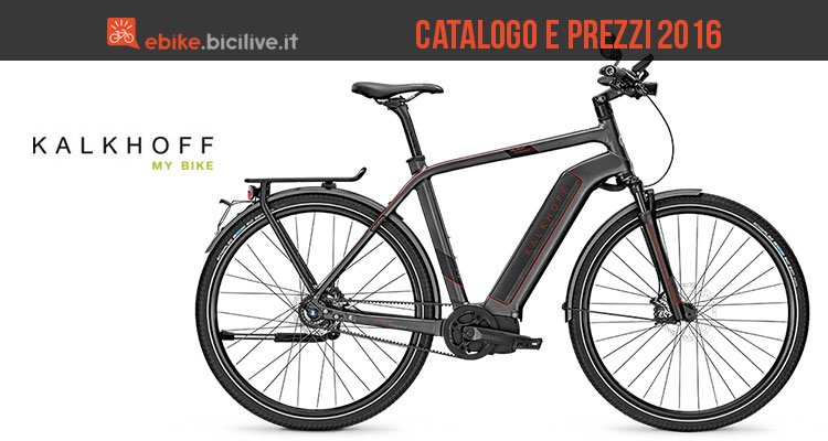 Bici elettriche Kalkhoff: catalogo e listino prezzi 2016