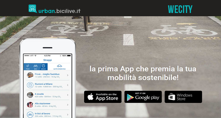 Con l’app WeCity più pedali, più guadagni, meno inquini!