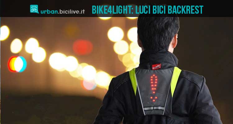 Backrest, luci per bici indossabili sulla schiena