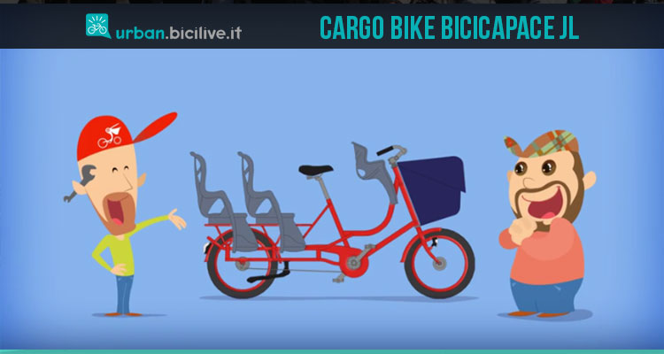 Bicicapace JL, la cargo bike che porta la spesa e tutta la famiglia