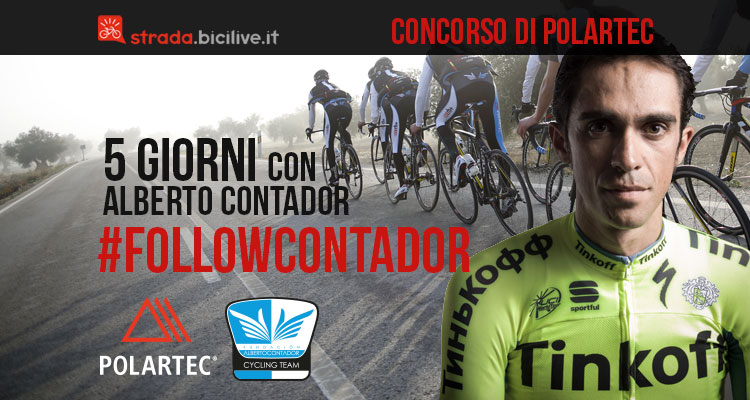 Concorso #followContador di Polartec: partecipa e vinci 5 giorni di allenamento con Alberto Contador