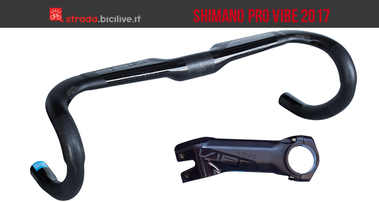 Shimano Pro, serie Vibe 2017: piega e attacco manubrio con cablaggio interno