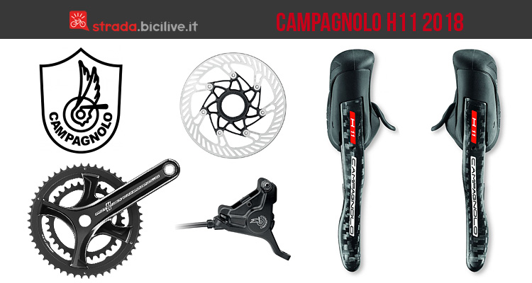 Componentistica Campagnolo H11 2018: freni a disco antitaglio e nuovo comando Ergopower