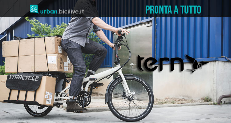 Tern Cargo Node, la bici pieghevole che trasporta fino a 160 chili