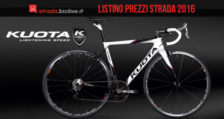 Catalogo e listino prezzi Kuota 2016 bici da strada