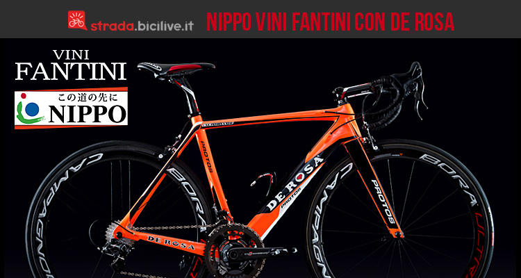 Bici De Rosa per il team pro Nippo Vini Fantini nel 2016