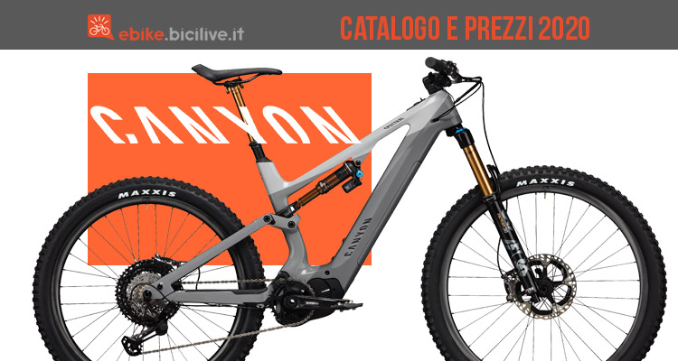 Le ebike ed eMTB 2020 di Canyon: catalogo e listino prezzi