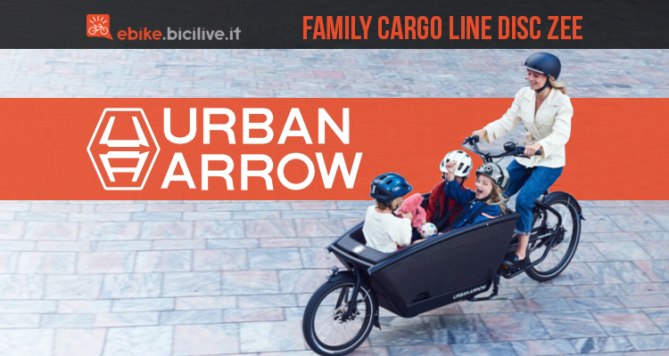 La nuova e-Cargo Urban Arrow Family Cargo Line Disc Zee 2021