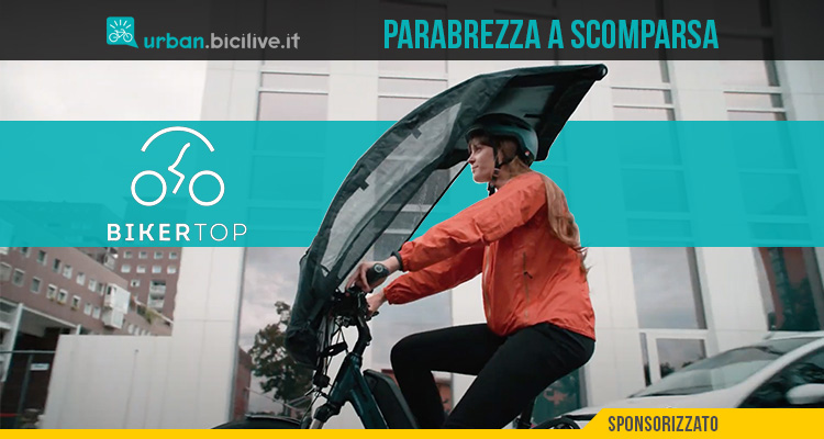 BikerTop: il parabrezza a scomparsa per bici e ebike