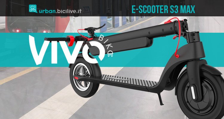 Il monopattino elettrico Vivobike e-scooter S3 Max: più potenza e più durata