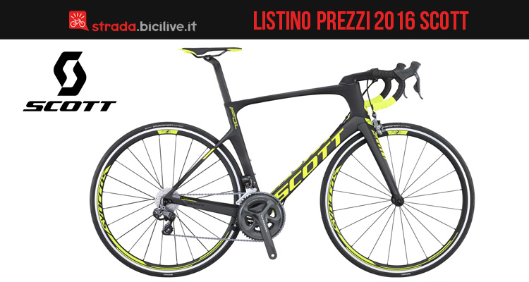 Catalogo e listino prezzi Scott 2016 biciclette da strada