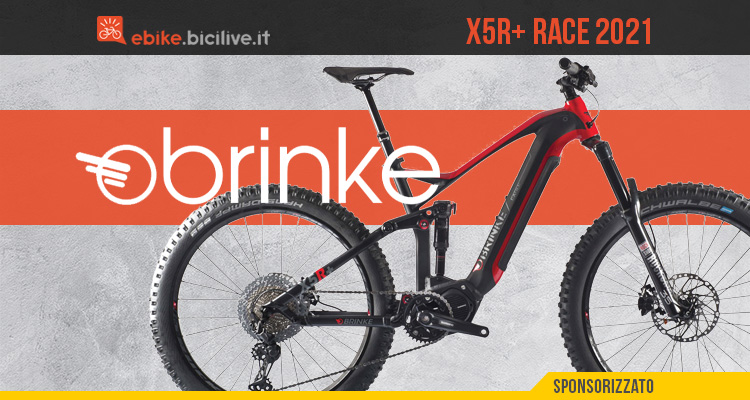 La mountain bike elettrica Brinke X5R+ Race con motore Shimano EP8