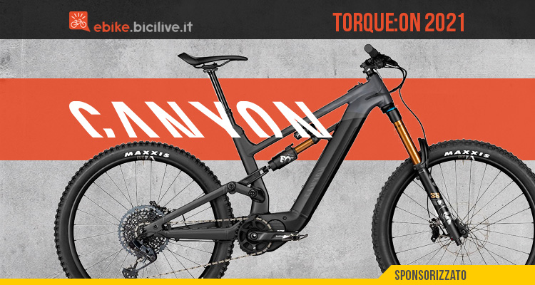 Canyon Torque:ON 2021, l’e-MTB aggressiva per il freeride e bike park