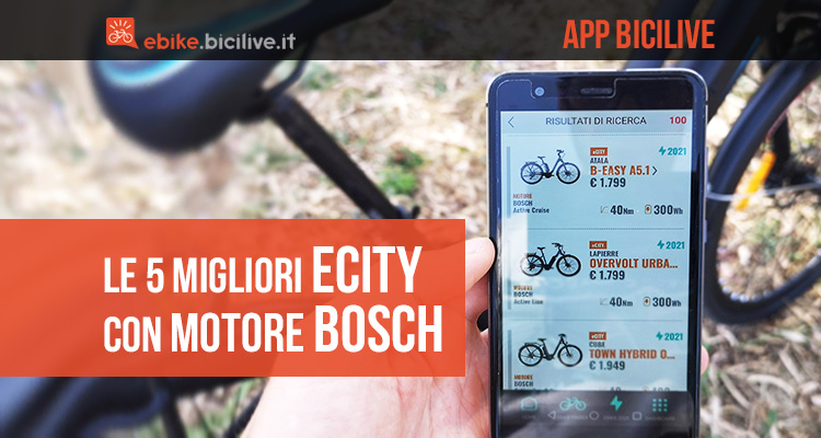 BiciLive APP: le cinque migliori eCity ebike con motore Bosch