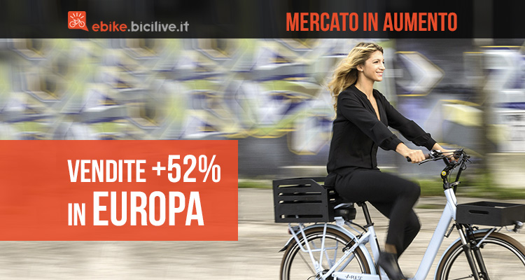 E-boom: in Europa le vendite di ebike sono cresciute del +52%