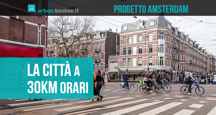 Le strade di Amsterdam a 30 km orari