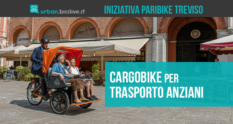 A Treviso gli anziani viaggiano in cargobike