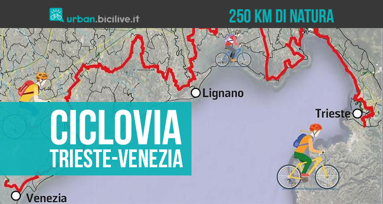 Ciclovia Trieste-Venezia, 250 chilometri tra valori naturalistici, paesaggistici e storici