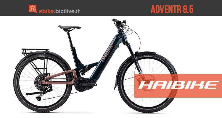 Haibike ADVENTR 8.5: ebike full suspended a scavalco basso per urban e trekking